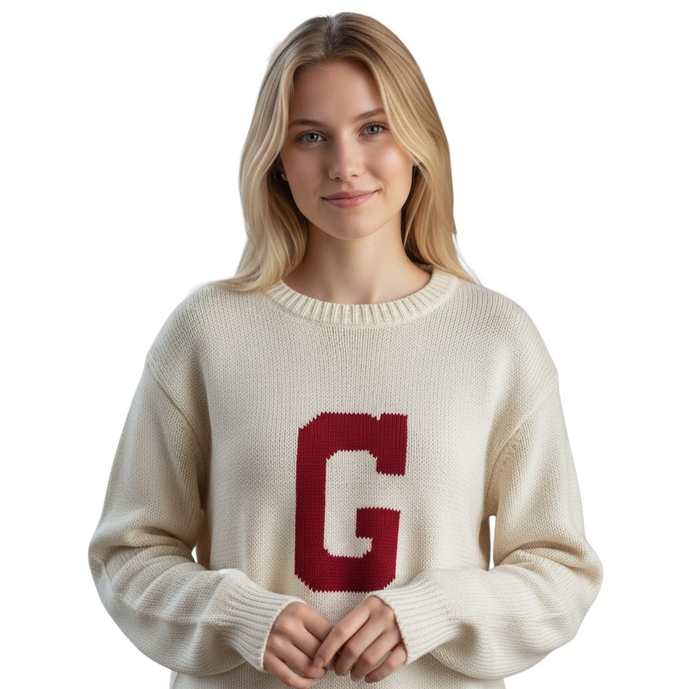 Vintage Varsity 1992 Athletic Pullover Sweater G Size Small Heavy Knit Sweater